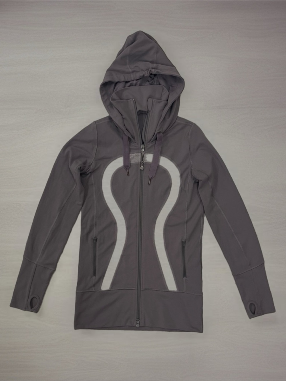 🕺🏼 Lululemon Stride Jacket~Lilac Heathered Coal~Women’s 4~Hooded w/ High Collar